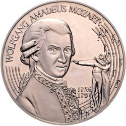 AUSTRIA 5 ECU 1996 WOLFGANG AMADEUS MOZART y BARCOS KM.X.27 MONEDA DE NICKEL PROOFLIKE + CERTIFICADO