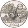 AUSTRIA 5 ECU 1995 MÚSICO JOHANN STRAUSS y CIUDAD KM.X.22 MONEDA DE NICKEL PROOFLIKE + CERTIFICADO