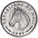 MALI 10 FRANCOS 1961 CABALLO DE PURA RAZA KM.3 MONEDA DE ALUMINIO SC Africa UNC 10 Francs Maliens