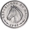 MALI 10 FRANCOS 1961 CABALLO DE PURA RAZA KM.3 MONEDA DE ALUMINIO SC Africa UNC 10 Francs Maliens