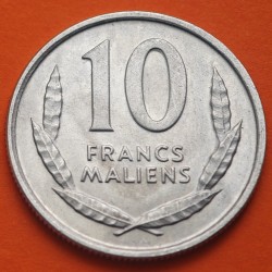 MALI 10 FRANCOS 1961 CABALLO DE PURA RAZA KM.3 MONEDA DE ALUMINIO SC Africa UNC 10 Francs Maliens