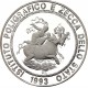 ITALIA 5 ECU 1993 SECUESTRO DE EUROPA - DAMA y TORO KM.X.21 MONEDA DE PLATA PROOF ESTUCHE y CERTIFICADO