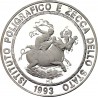 ITALIA 5 ECU 1993 SECUESTRO DE EUROPA - DAMA y TORO KM.X.21 MONEDA DE PLATA PROOF ESTUCHE y CERTIFICADO
