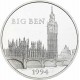 FRANCIA 100 FRANCOS 1994 LONDRES - THE BIG BEN KM.1070 MONEDA DE PLATA PROOF France 15 Ecus ESTUCHE