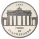FRANCIA 100 FRANCOS 1993 LA PUERTA DE BRANDEBURGO en BERLÍN KM.1032 MONEDA DE PLATA PROOF CÁPSULA/CERT.France 15 Ecus