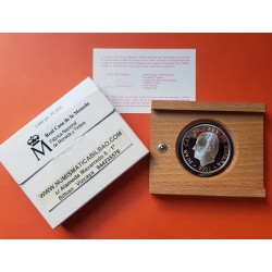 ESPAÑA 2000 PESETAS 2001 LEOPOLDO ALAS CLARIN MONEDA DE PLATA PROOF ESTUCHE y CERTIFICADO DE LA FNMT