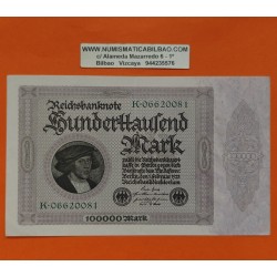 ALEMANIA 100000 MARCOS 1923 GEORG GISZE Weimar HIPER INFLACION Pick 83 BILLETE MBC+ Germany Marks REICHSBANKNOTE
