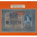 AUSTRIA 1000 KRONEN 1902 DAMA y AGUILA con SELLO ROJO HORIZONTAL (DEUTSCHOSTERREICH) Pick 60 BILLETE MBC++ Austro-Hungría