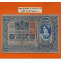 AUSTRIA 1000 KRONEN 1902 DAMA y AGUILA con SELLO ROJO VERTICAL (DEUTSCHOSTERREICH) Pick 59 BILLETE MBC++ Austro-Hungría
