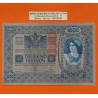 AUSTRIA 1000 KRONEN 1902 DAMA y AGUILA con SELLO ROJO VERTICAL (DEUTSCHOSTERREICH) Pick 59 BILLETE MBC++ Austro-Hungría