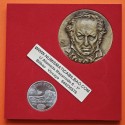 . 2 monedas x ESPAÑA 2000 PESETAS 1996 + MEDALLA DE BRONCE 1996 1746 FUNDETODOS PINTOR FRANCISCO DE GOYA Aragón