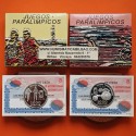 2 monedas x ESPAÑA 1000 PESETAS 2000 JUEGOS PARALIMPICOS DE SIDNEY ATLETISMO CIEGOS y SILLA DE RUEDAS PLATA ESTUCHE CERTIFICADO