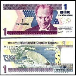TURQUIA 1 LIRA 2005 MIMAR SINAN y GRAN PUERTO INDUSTRIAL Pick 216 BILLETE SC TURKEY UNC BANKNOTE LIRASI