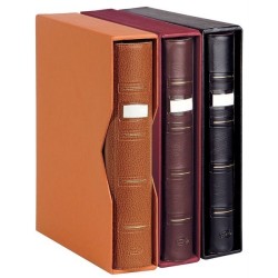ALBUM PARDO PARA MONEDAS UNIVERSALES simil de CUERO modelo 75001 color NEGRO HOJAS 751/754 - 771/774 - 760/768