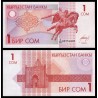 KIRIGUISTAN 1 SOM 1993 PUERTA SAGRADA Pick 4 BILLETE SC Kirguistan Kyrgyzstan UNC BANKNOTE