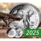 . 1 aaacoin SOMALIA 100 SHILLINGS 2025 ELEFANTE AFRICANO MONEDA DE PLATA silver CAPSULA ONZA OZ Elephant