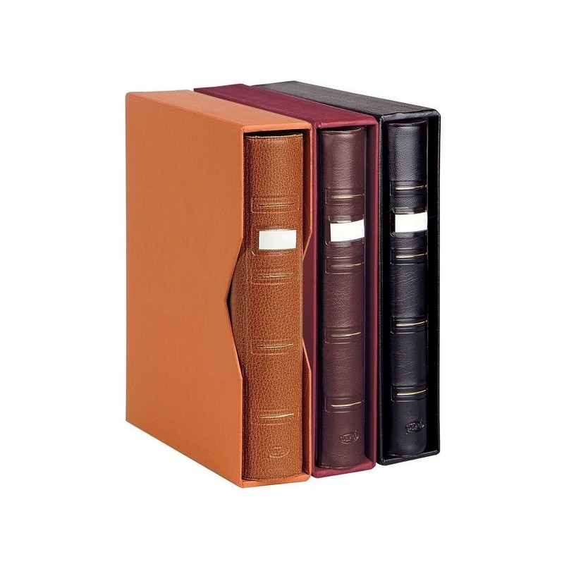 ALBUM PARDO PARA MONEDAS UNIVERSALES simil de CUERO modelo 75005 color GRANATE/BURDEOS HOJAS 751/754 - 771/772/773/774 - 760/768