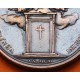 @ESTUCHE ORIGINAL@ VATICANO MEDALLA AL PEREGRINO 1900 PAPA LEON XIII AÑO JUBILAR Autor BIANCHI BRONCE Pope Leone Jubilee Year