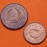 . 2 monedas x SIERRA LEONA 1/2 CENTAVO 1964 + 1 CENTAVO 1964 SIR MILTON MARGAI KM.15+16 BRONCE EBC Leone