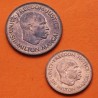 2 monedas x SIERRA LEONA 1/2 CENTAVO 1964 + 1 CENTAVO 1964 SIR MILTON MARGAI KM.15+16 BRONCE SC Leone