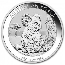 AUSTRALIA 1 DOLAR 2017 KOALA MONEDA DE PLATA PURA 999 Silver Dollar Oz ONZA Troy CAPSULA