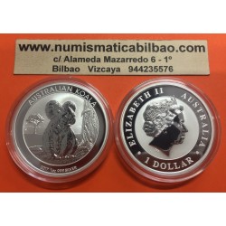 AUSTRALIA 1 DOLAR 2017 KOALA MONEDA DE PLATA PURA 999 Silver Dollar Oz ONZA Troy CAPSULA