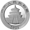 CHINA 10 YUAN 2021 OSO PANDA CON SU CRIA y PAGODA MONEDA DE PLATA Cápsula SILVER 30 Grs. 1 ONZA Oz Ounce