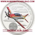 . ** 10 de JUNIO ENVÍO ** ESPAÑA 60 EUROS 2026 INFANTA LEONOR - AVIÓN ACADEMIA DEL AIRE y EL ESPACIO MONEDA DE PLATA SC FNMT