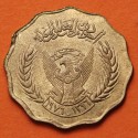 República Democrática de SUDAN 10 MILLIEMES 1976 ÁGUILA - AÑO DE LA FAO KM.61 MONEDA LATÓN SC- Africa