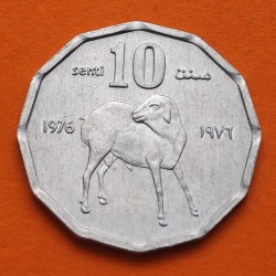 SOMALIA 10 SENTI 1976 CABRA SALVAJE KM.26 MONEDA DE ALUMINIO SC- Somali Republic