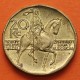 REPUBLICA CHECA 20 KORUN 1998 CABALLERO MEDIEVAL y LEON KM.5 MONEDA DE LATON EBC- Chekia Ceska Republika