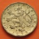REPUBLICA CHECA 20 KORUN 1998 CABALLERO MEDIEVAL y LEON KM.5 MONEDA DE LATON EBC- Chekia Ceska Republika