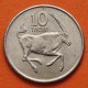 BOTSWANA 10 THEBE 1976 ANTILOPE y ESCUDO KM.5 MONEDA DE NICKEL SC Africa 10 THEBE