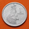 BOTSWANA 1 THEBE 1976 PÁJARO LORO TURACO KM.3 MONEDA DE ALUMINIO SC- Africa
