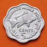 SEYCHELLES 5 CENTAVOS 1977 PEZ - PRODUCE MORE FOOD KM.31 MONEDA DE ALUMINIO SC- 5 Cents