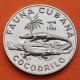 CUBA 1 PESO 1981 COCODRILO Serie FAUNA CUBANA KM.55 MONEDA DE NICKEL SC- Caribe coin