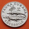 CUBA 1 PESO 1981 COCODRILO Serie FAUNA CUBANA KM.55 MONEDA DE NICKEL SC- Caribe coin