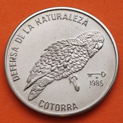 CUBA PESO 1985 COTORRA - DEFENSA DE LA NATURALEZA KM.183 MONEDA DE NICKEL SC Caribe coin