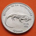 CUBA 1 PESO 1985 IGUANA - DEFENSA DE LA NATURALEZA KM.126 MONEDA DE NICKEL SC- Caribe coin