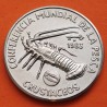 CUBA 1 PESO 1983 CRUSTACEOS CONFERENCIA MUNDIAL DE LA PESCA KM.107 MONEDA DE NICKEL SC- Caribe coin