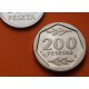2 monedas x ESPAÑA 1 PESETA 1987 + 200 PESETAS 1987 III EXPOSICION NACIONAL DE NUMISMATICA E-87 PROOF E87 @Leves Imperfecciones@