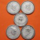 . @OFERTA@ BILBAO 1976 aprox. 5 MEDALLAS DE PLATA SEÑORÍO DE VIZCAYA - PERSONAJES 126,50 gramos 917 Ley 39 mm