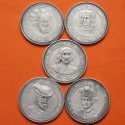 . @OFERTA@ BILBAO 1976 aprox. 5 MEDALLAS DE PLATA SEÑORÍO DE VIZCAYA - PERSONAJES 126,50 gramos 917 Ley 39 mm