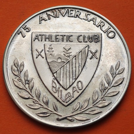 . @OFERTA@ BILBAO 1973 1898 MEDALLA DE PLATA 75 ANIVERSARIO DEL ATHLETIC CLUB DE BILBAO 32 mm 13,80 gramos