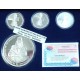 . 7,40 ONZAS de PLATA PURA x España 10 EUROS 2005 + 50 EUROS 2005 IV CENTENARIO DEL QUIJOTE PLATA ESTUCHE FNMT NO CARÁTULA
