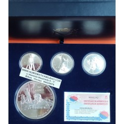 . 7,40 ONZAS de PLATA PURA x España 10 EUROS 2005 + 50 EUROS 2005 IV CENTENARIO DEL QUIJOTE PLATA ESTUCHE FNMT NO CARÁTULA