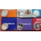 . 9 monedas x ESPAÑA 1000 PESETAS 1995+1996+1997+1998+1999+2000 PLATA ESTUCHE CERTIFICADO FNMT Serie completa