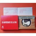 ESPAÑA 2000 PESETAS 1995 ONU 50 ANIVERSARIO MONEDA DE PLATA PROOF ESTUCHE FNMT 0,80 ONZAS