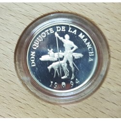 ESPAÑA 1 ECU 1994 DON QUIJOTE y LOS MOLINOS DE VIENTO MONEDA DE PLATA PROOF ESTUCHE CERTIFICADO FNMT