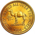 . @TOKEN@ ESTADOS UNIDOS 20 CIGARETTES CAMEL Año 1956 CAMELLO MONEDA DE LATÓN SC 30 mm